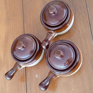 Handled Lidded Crocks